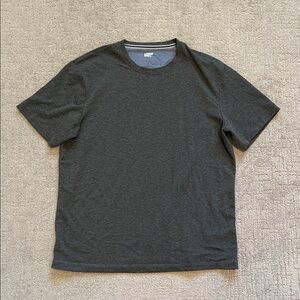 Lands' End Heavyweight Dark Gray Short Sleeve Tee - Large